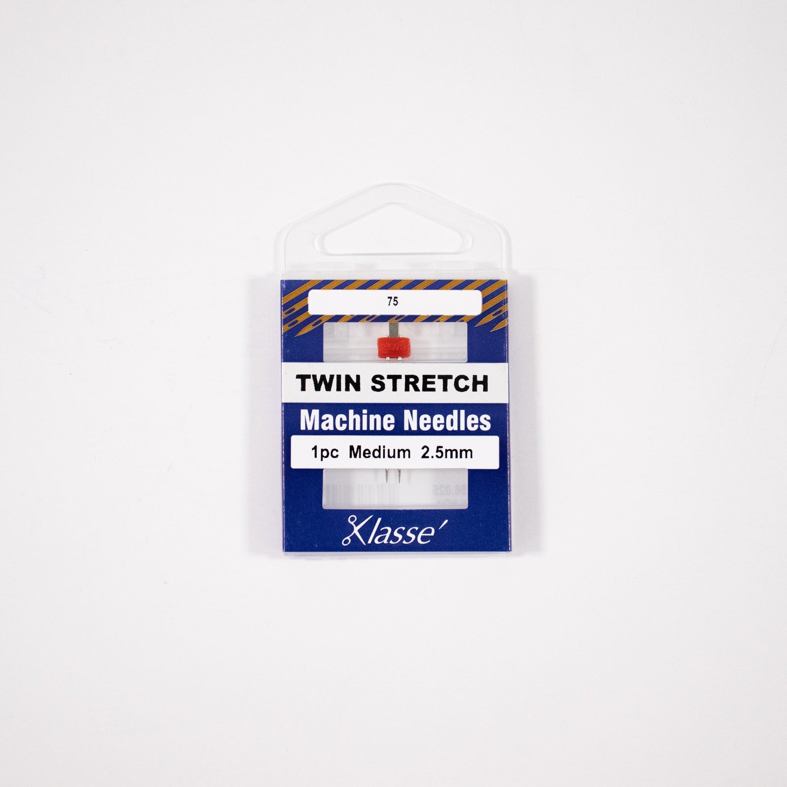 Twin Stretch Needle, 2.5mm/75, pkg.1