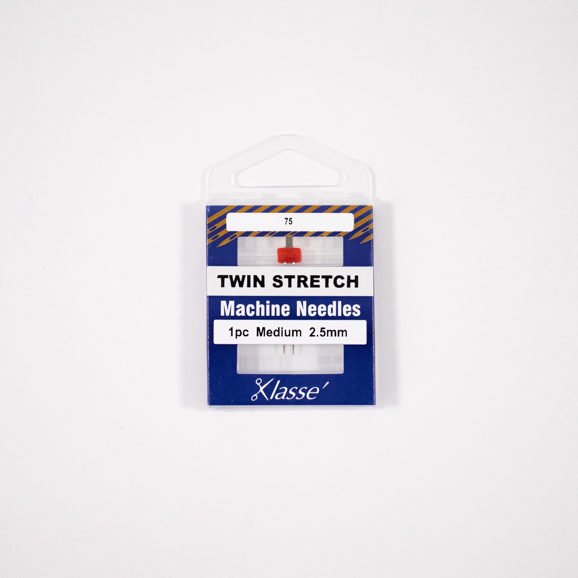 Twin Stretch Needle, 2.5mm/75, pkg.1