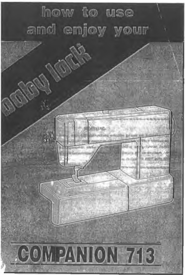 Baby Lock Companion 713 Instruction Manual