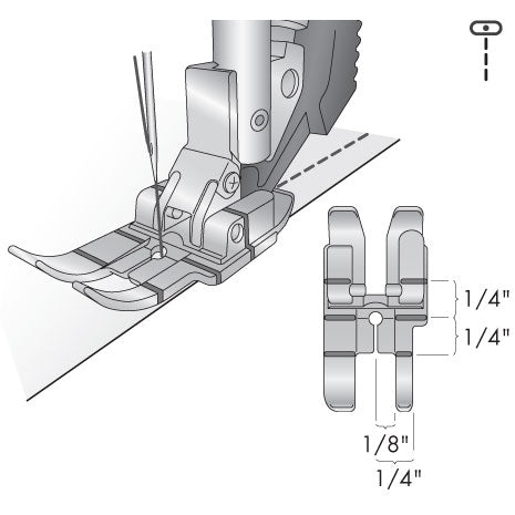 Pfaff 1/4" Quilting Foot w/ IDT