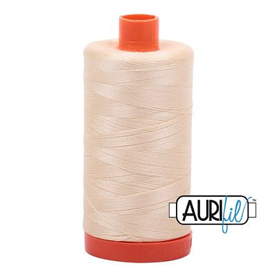 Aurifil 50 weight Cotton Thread, Butter- 2123