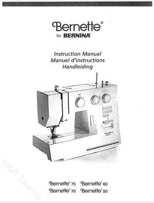 Instruction Manual, Bernette 70