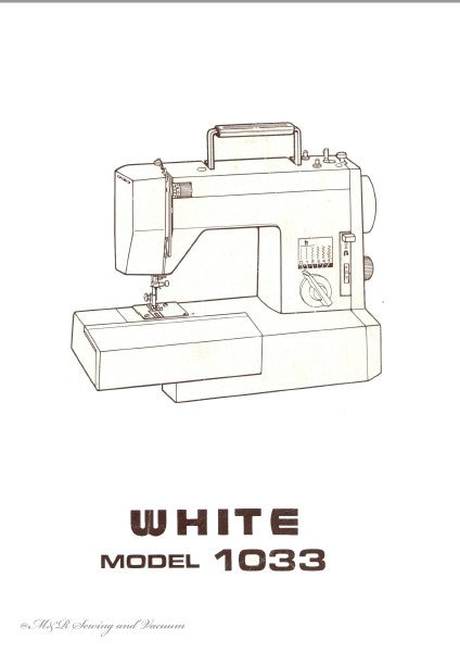 White 1033 Instruction Manual
