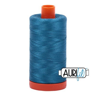 Aurifil 50 weight Cotton Thread, Med Teal-1125