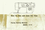 White 675 Instruction Manual