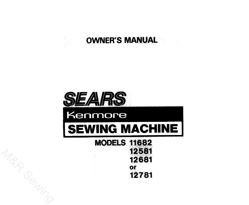 Kenmore Models 385.1258180/385.1268180/385.1278180 Instruction Manual