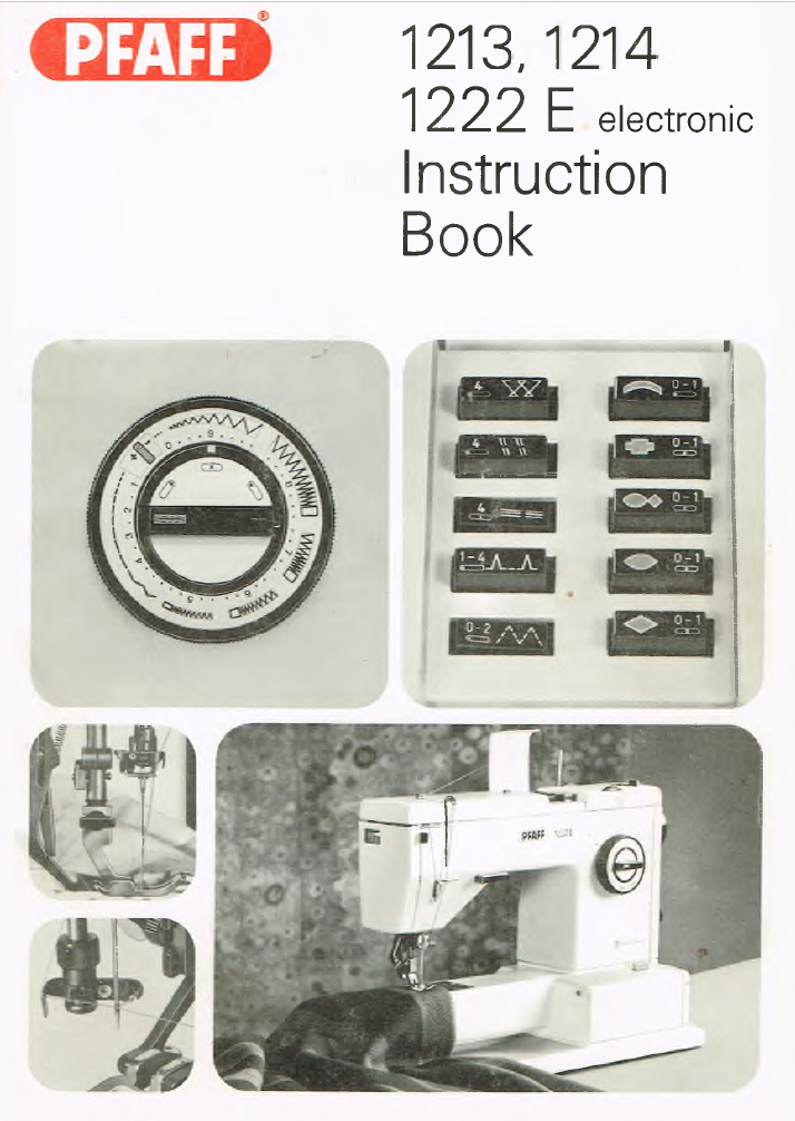Instruction Book, Pfaff 1213, 1214, 1222E