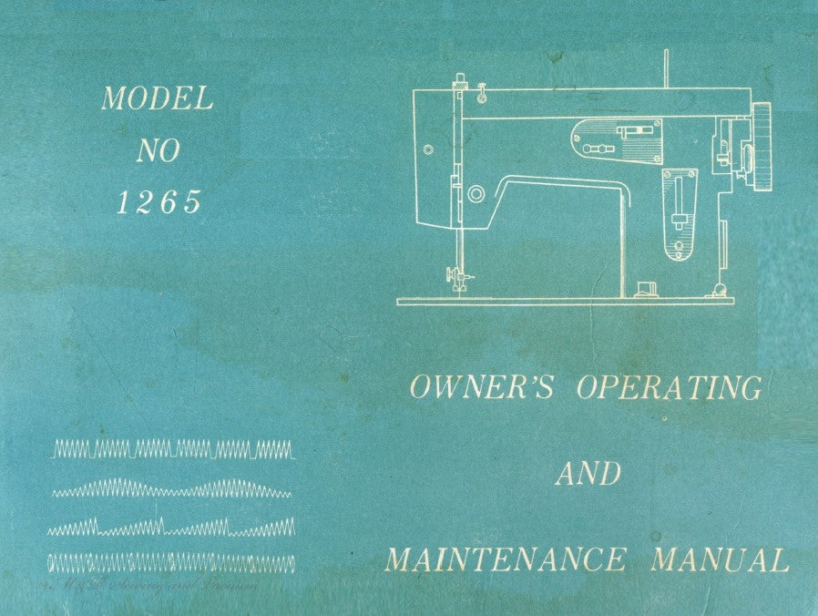 White 1265 Instruction Manual