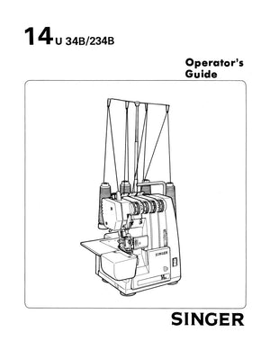 Instruction Manual, Singer 14u34B