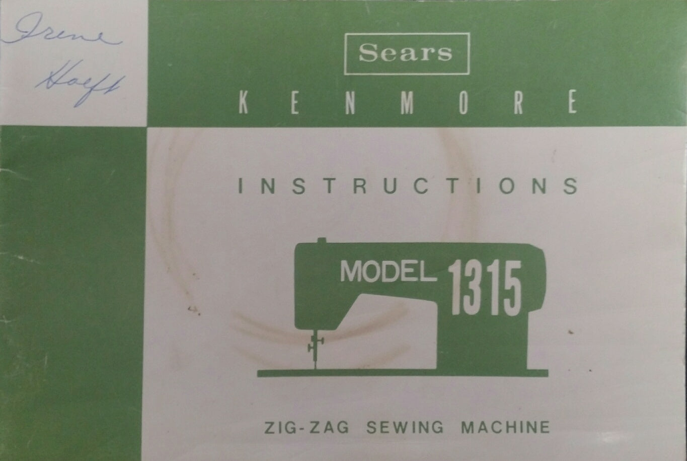 Kenmore Model 1315 Instruction Manual