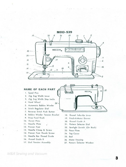 Necchi 538 Instruction Manual
