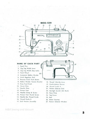 Instruction Manual, Necchi 538