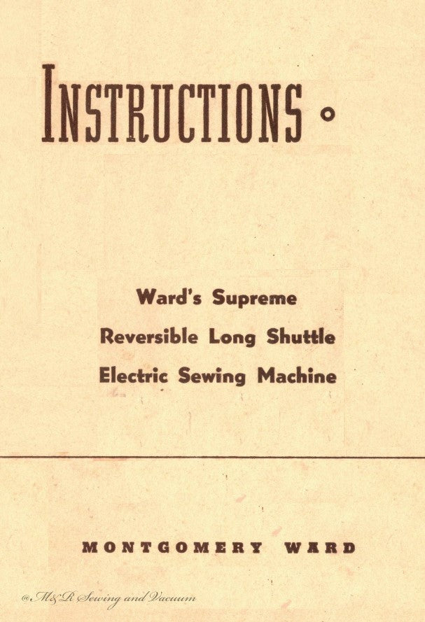 Wards Long Shuttle Instruction Manual