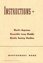 Wards Long Shuttle Instruction Manual