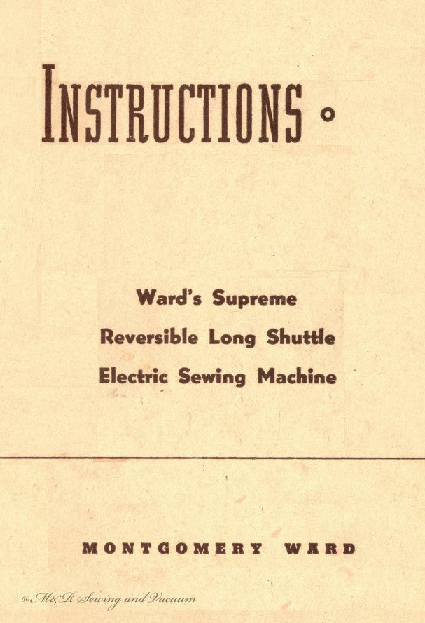 Instruction Manual, Wards Long Shuttle