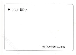 Instruction Manual, Riccar 550