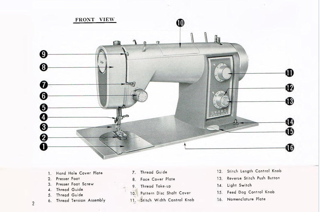 Kenmore Model 16 Instruction Manual