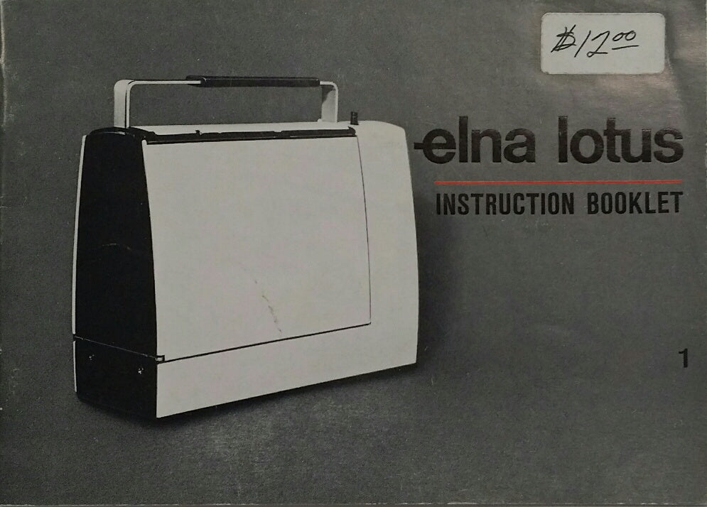 Elna Lotus Instruction Book