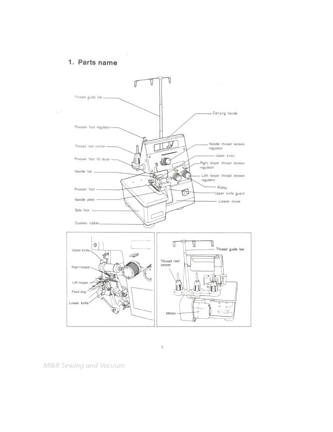 Instruction Manual, Pfaff HL-603A