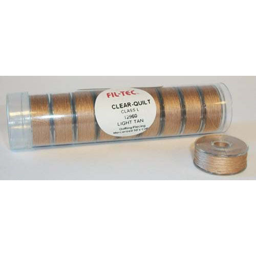 Fil-Tec "L" Style Prewound Cotton Bobbins - Light Tan