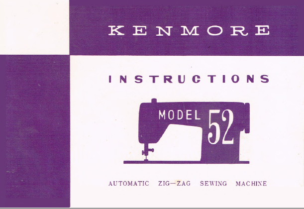 Kenmore Model 52 Instruction Manual