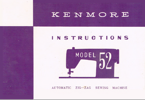 Kenmore Model 52 Instruction Book