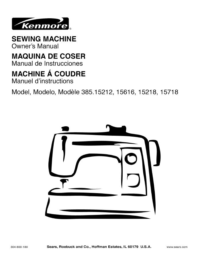 Kenmore 385.15212 Instruction Manual