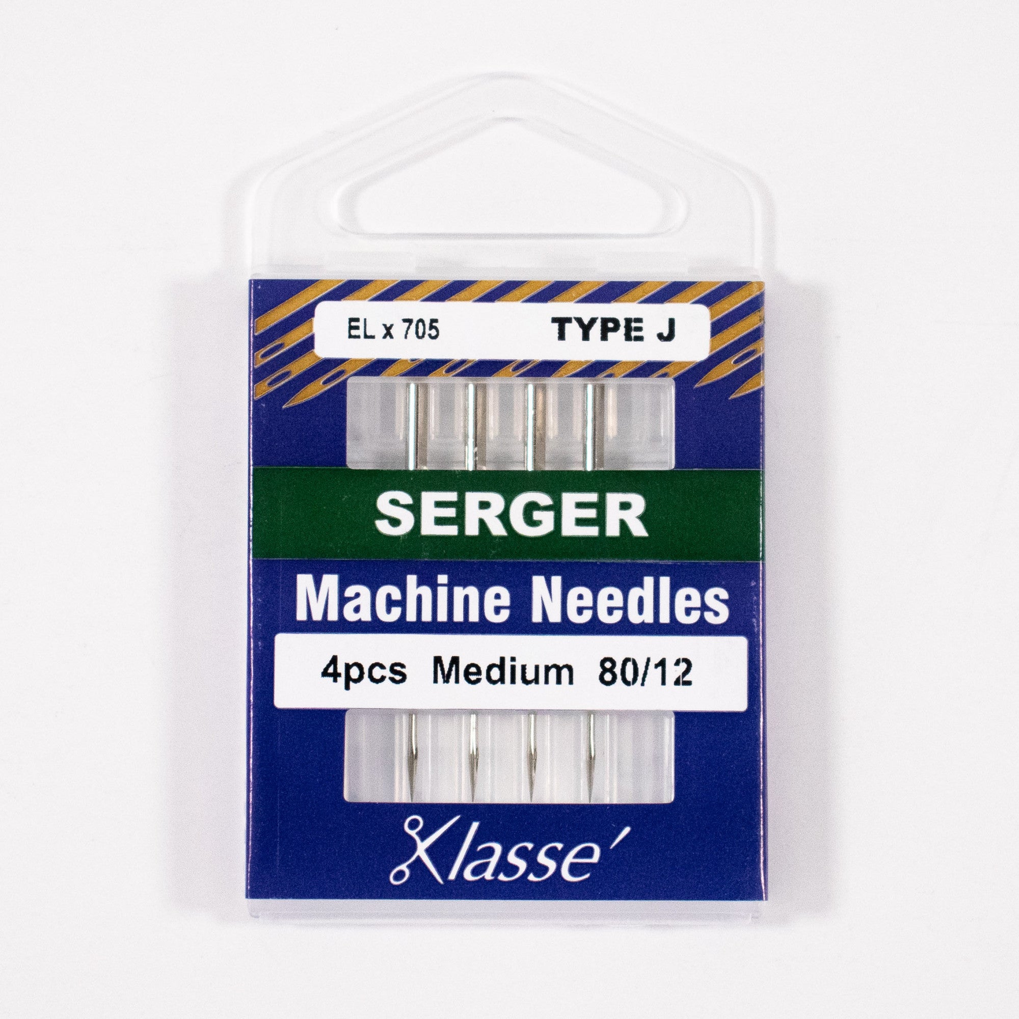 Serger Needle, ELx705,Type G, Size 80/12, Pkg.4