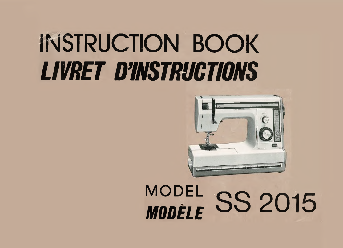 Janome SS-2015 Instruction Manual