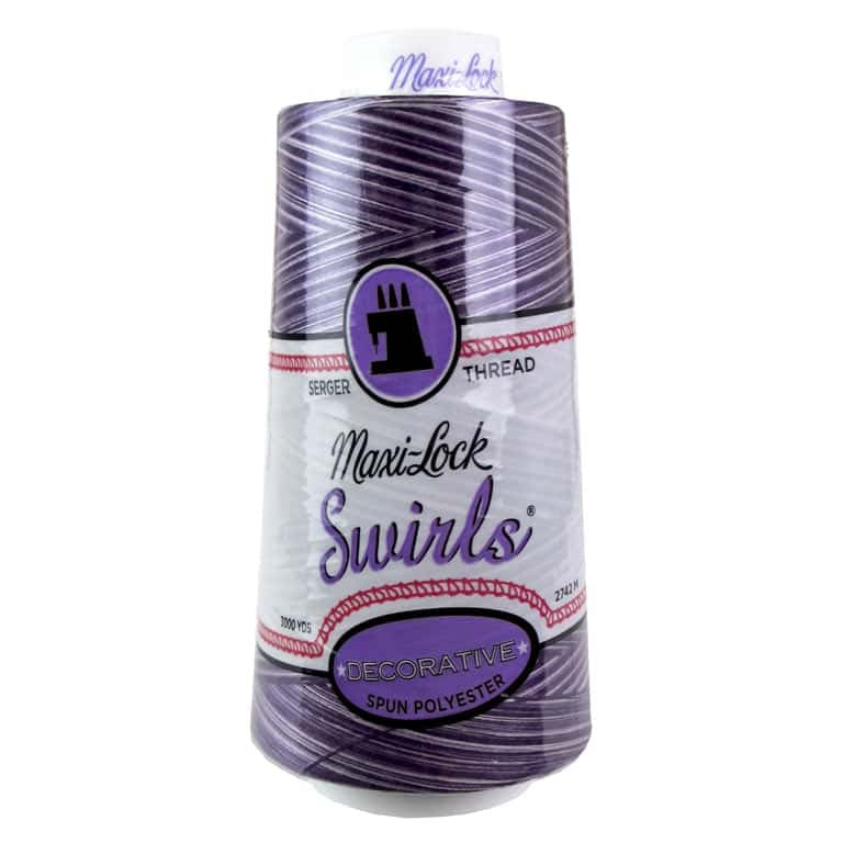 Maxi-Lock Swirls Variegated Thread - Purple Berry Wave