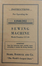 Kenmore Model 117.59 Instruction Book