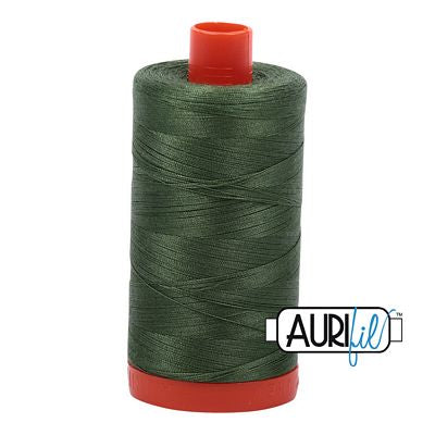 Aurifil 50 weight Cotton Thread, Dk Grass Green- 2890