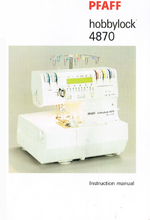 Pfaff 4870 Instruction Manual