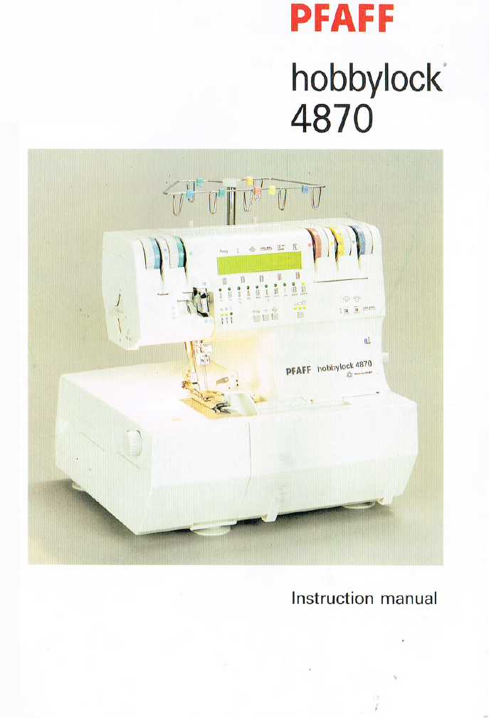 Pfaff 4870 Instruction Manual
