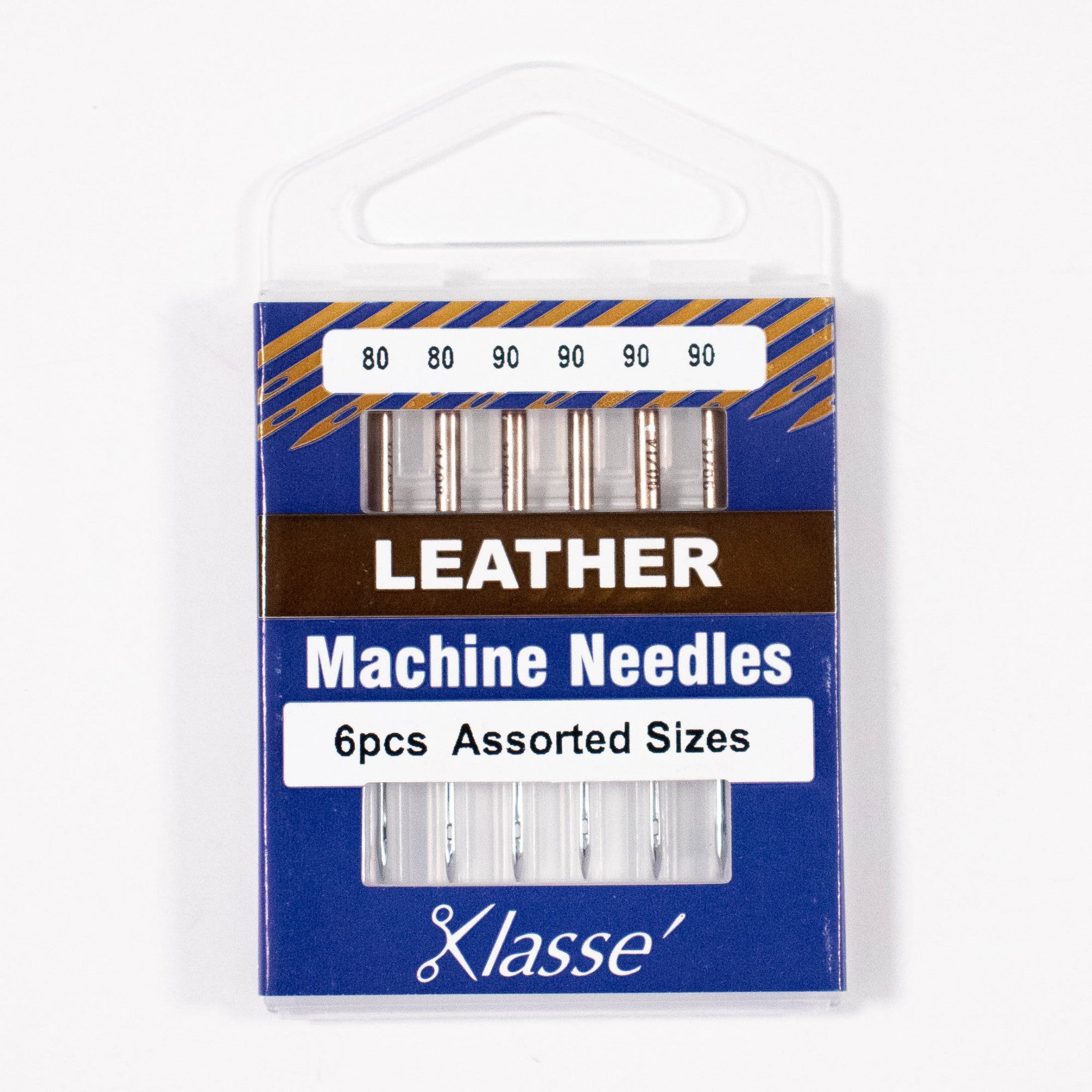 Leather Needle Asst 80/12 (x2), 90/14 (x4), Pkg.6