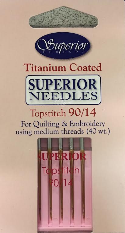 Superior Titanium Coated Topstitch Needles - 90/14