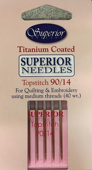 Superior Titanium Coated Topstitch Needles - 90/14