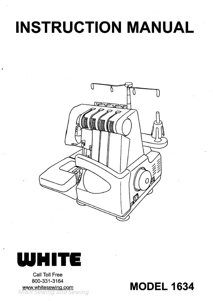 Instruction Manual, White 1634 Serger