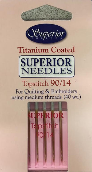 Superior Titanium Coated Topstitch Needles - 90/14