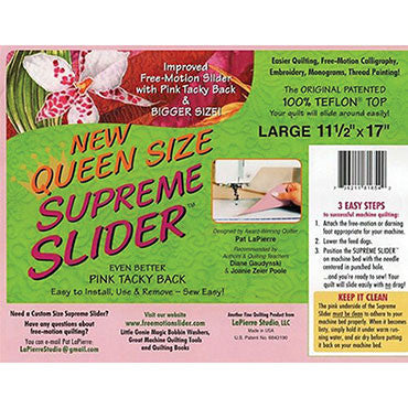 Supreme Slider - Improved Free-Motion Slider with Pink Tacky Back